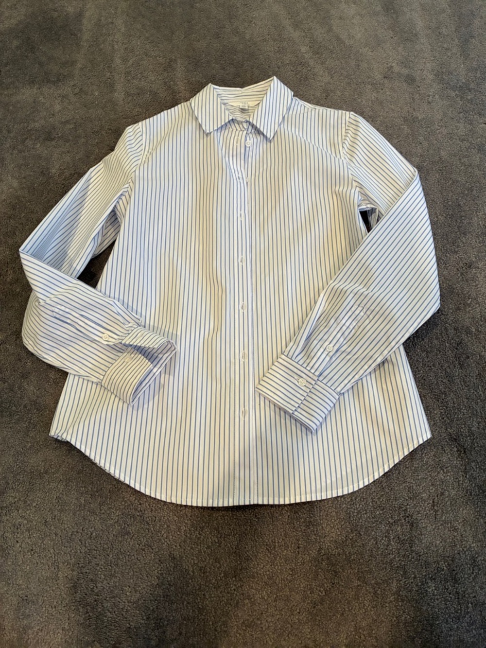 Classic Blue Stripe Women's Button-Down Shirt